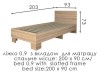 Кровать «Теннесси» 90х200 см